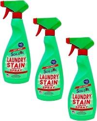 Soilove Laundry Stain Remover Spray For Clothes ~ 3 Pack, 22 Oz Soilove Stain Removal Liquid Removes Blood, Grass, Grease And Most Other Stains