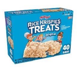 Kellogg’s Rice Krispies Treats Crispy Marshmallow Squares Bars 31.2 oz, 40 Count - Pack of 2