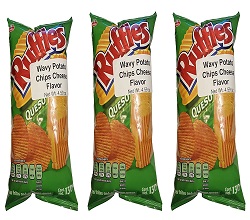 Sabritas Mexican Chips Large Bag (3-Pack) (Botanas Mexicanas Bolsa Grande) ((3- Pack) Ruffles Queso 4.59 Oz)