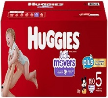 Huggies Little Movers Plus Diapers Size 5, 150 Count