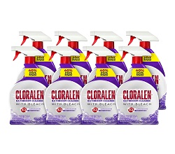 Cloralen Bathroom Cleaning Spray, Lavender Scent, 32 Fl Oz Per Bottle, Pack Of 8, Great For Large Families Or Businesses, Office Use