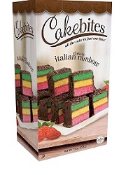 The Original Cakebites Classic Italian Rainbow | 8 Grab & Go Packs