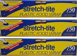 KIRKLAND SIGNATURE Stretch Tite Plastic Food Wrap 3 Packs (750 Sq ft Food Wrap)