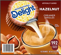International Delight Hazelnut Liquid Coffee Creamer Portion Cup (192)ct