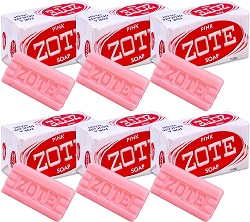 Zote Laundry Soap Bar - Stain Remover - Catfish Bait - Pink - 7 Oz (200g) Each (6 Bars) - - B - C2