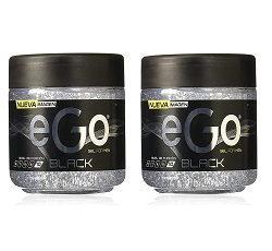 Hair GEL For MEN eGo Black (500ml) / Male Fragrance Extra STRONG -Pack of 2
