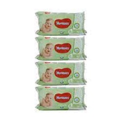 Huggies Baby Wipes Natural Care with Aloe Vera, 56 Count (Pack of 4) - B - C4